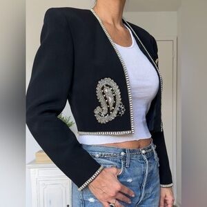 Vintage 80’s Julie Durochè for After Five Crystal Beaded Bolero Jacket